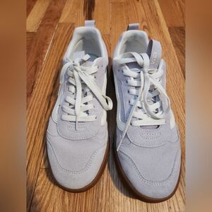 Vans Women's Grey And White Sneakers